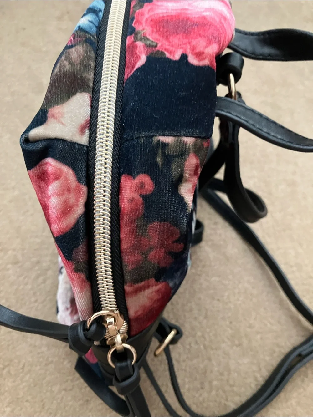 Floral print mini backpack